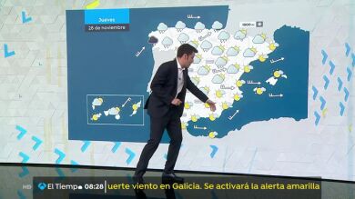 Jornada de temperaturas estables con lluvia y frío en el norte de la Península