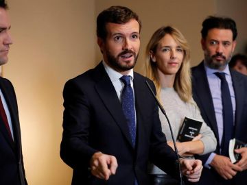 El líder del PP, Pablo Casado