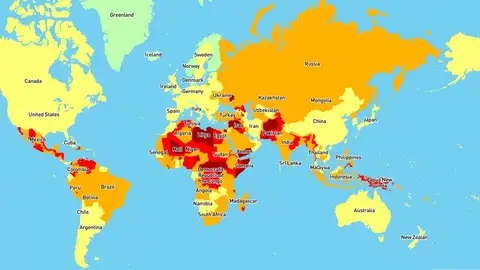 Los páises más y menos peligrosos de 2019 Los páises más y menos peligrosos de 2019