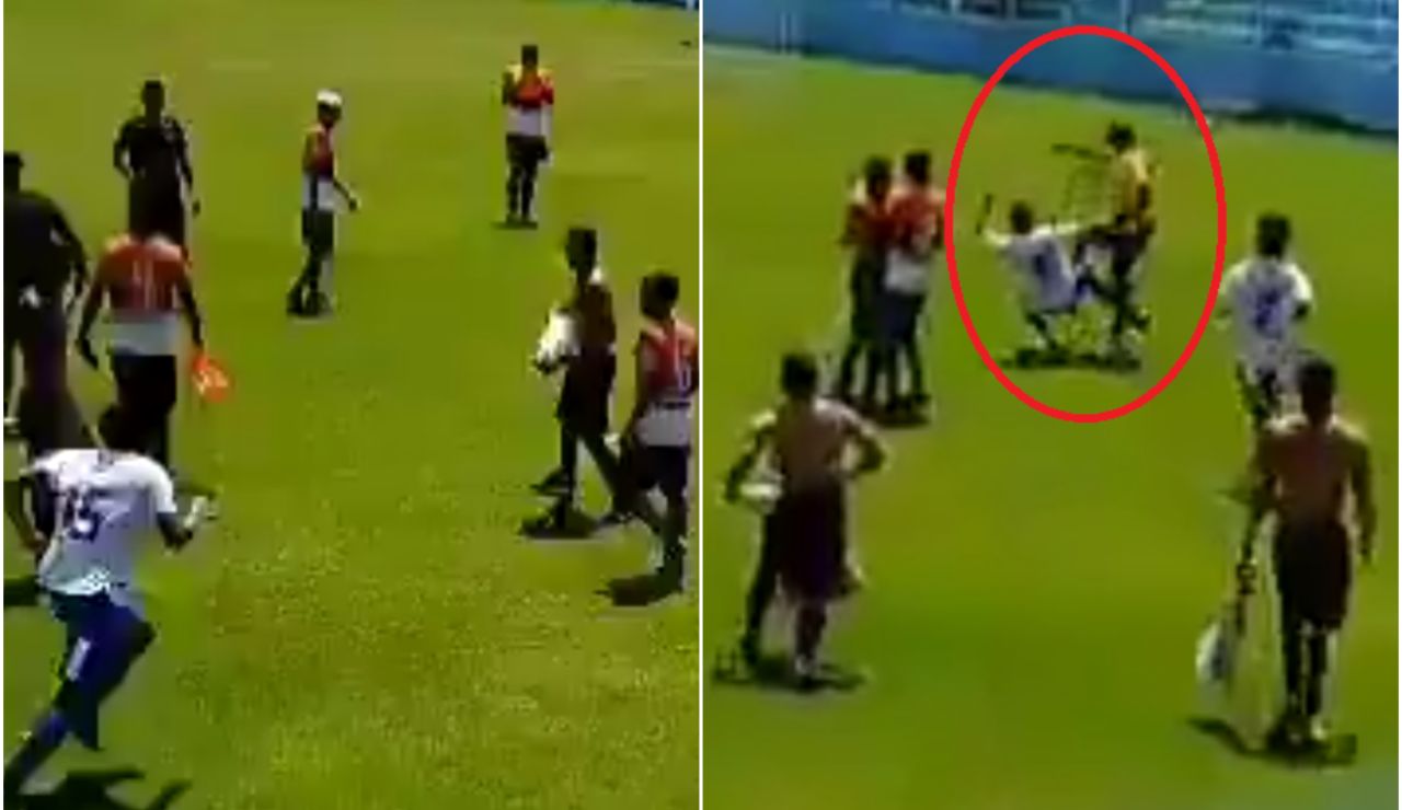 Agresión a un árbitro en Brasil Agresión a un árbitro en Brasil