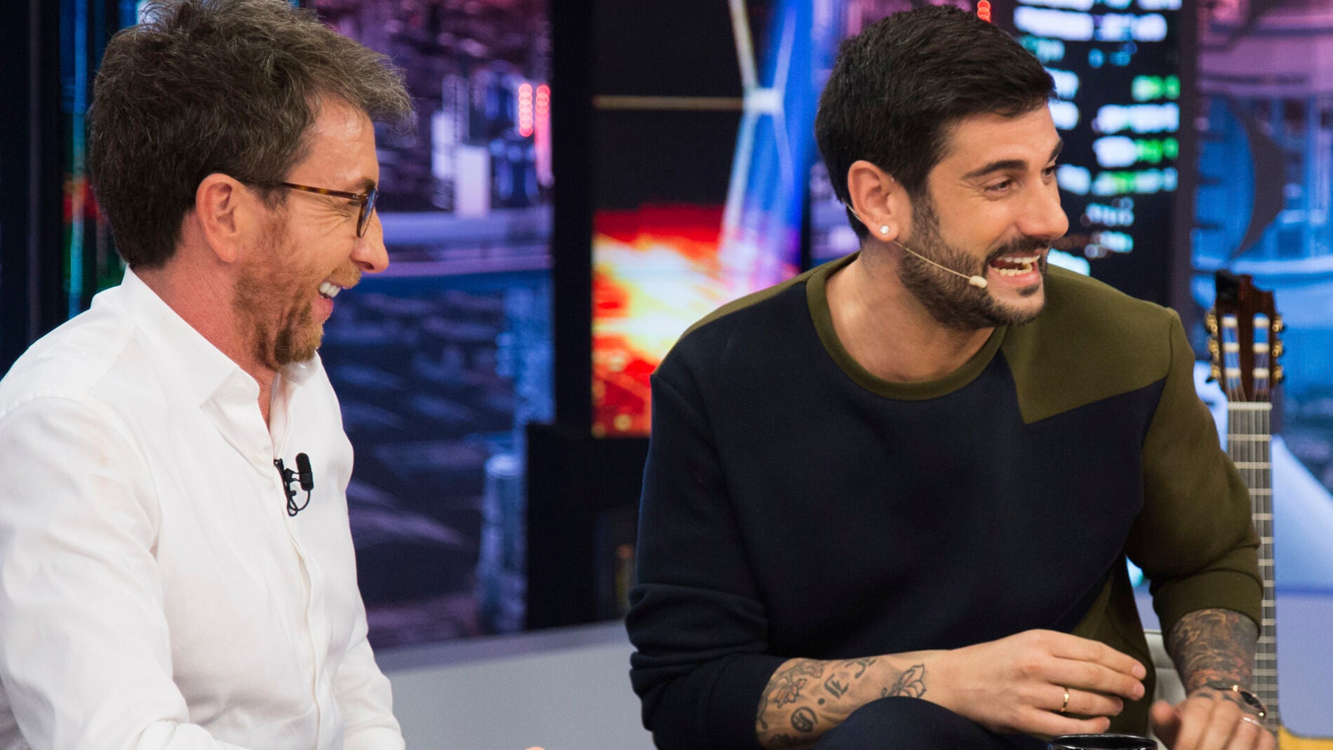 Melendi junto a Pablo Motos en 'El Hormiguero 3.0'