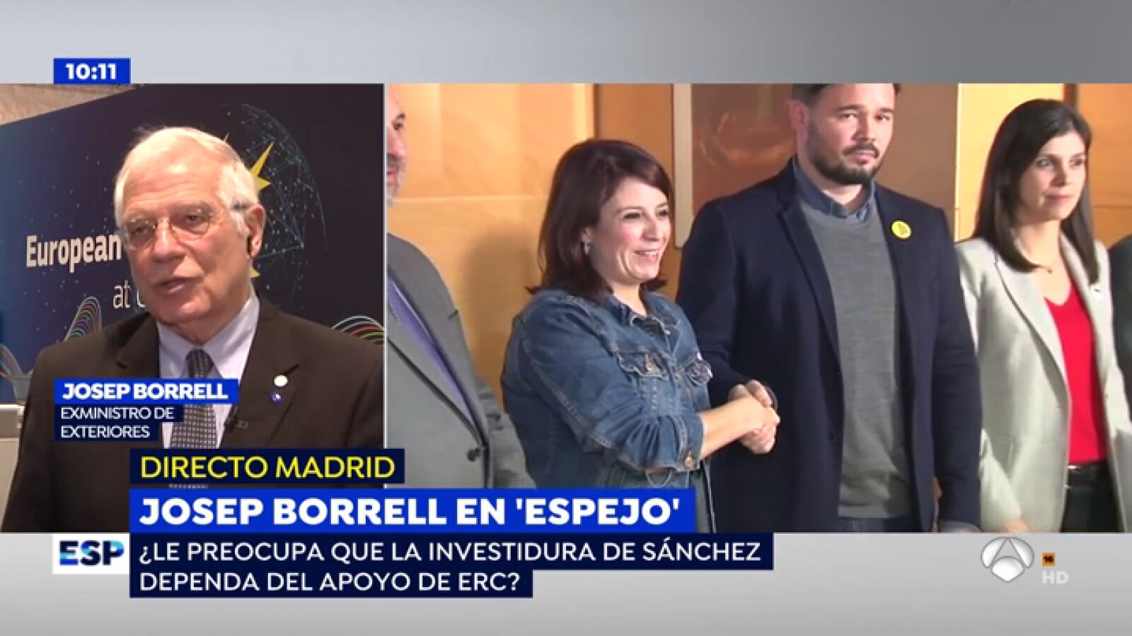 Josep Borrell opina sobre la posibilidad de terceras elecciones