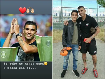 José Reyes López junto con su padre José Antonio Reyes José Reyes López junto con su padre José Antonio Reyes