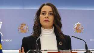 In&eacute;s Arrimadas, en una comparecencia en el Congreso de los Diputados.