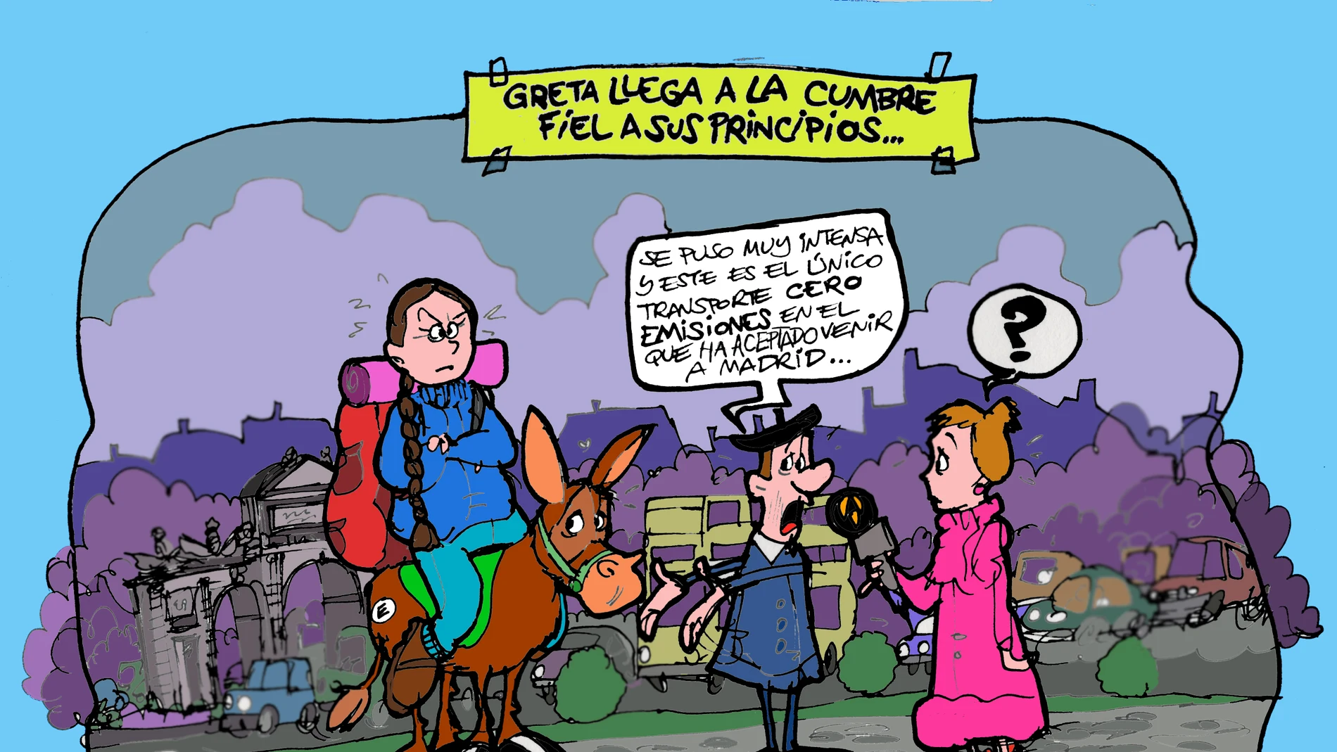 El viaje de Greta Thunberg en la viñeta de la semana El viaje de Greta Thunberg en la viñeta de la semana