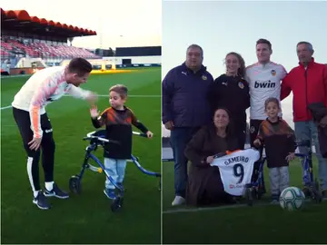 Carlos Martí conoce a su ídolo Kevin Gameiro Carlos Martí conoce a su ídolo Kevin Gameiro