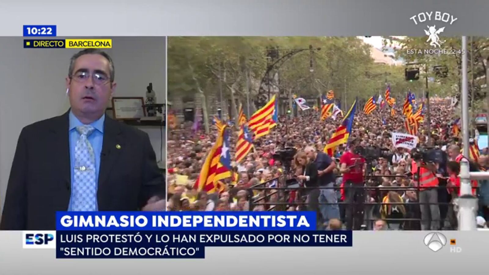Una cadena de gimnasios catalana expulsa a un cliente por quejarse de la huelga independentista
