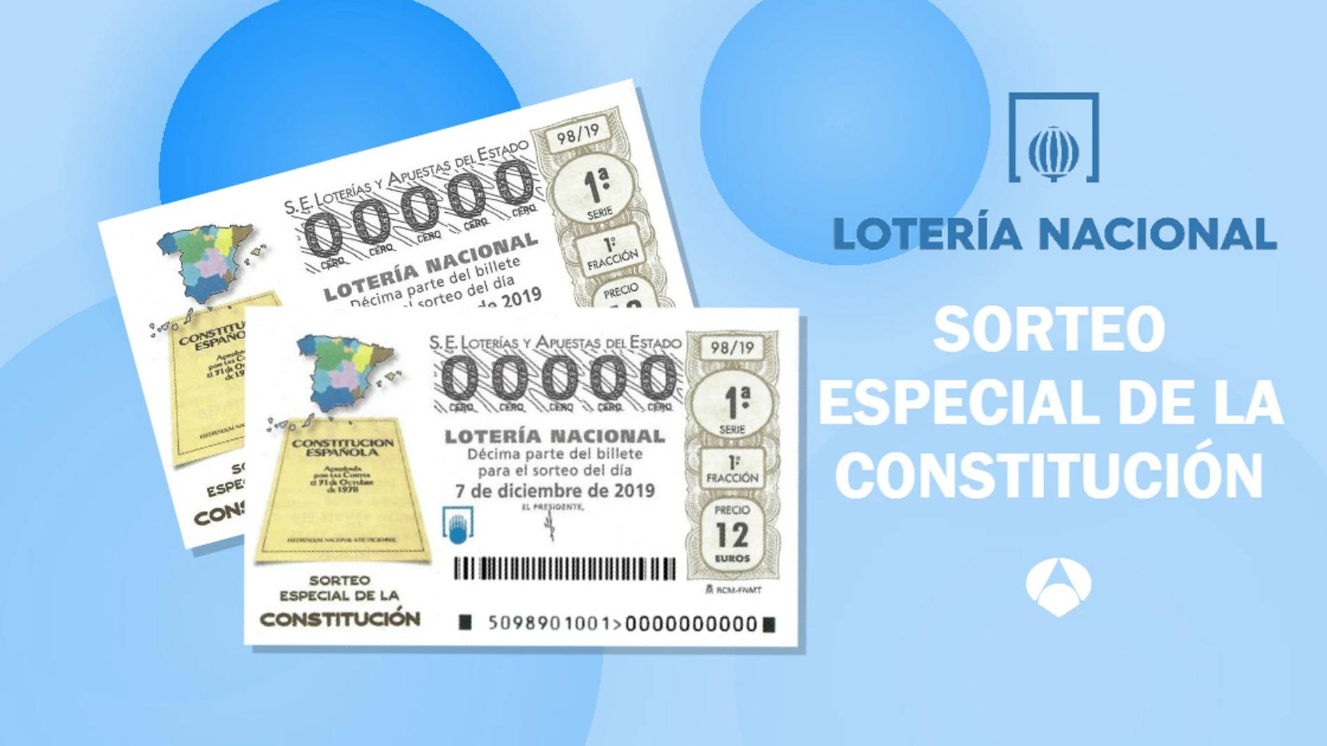 Sorteo Especial de la Constitución 2019: Premios de la Lotería Nacional del sábado, 7 de diciembre de 2019 Sorteo Especial de la Constitución 2019: Premios de la Lotería Nacional del sábado, 7 de diciembre de 2019