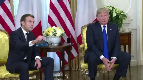 Donald Trump y Macron se reúnen en Londres ante los periodistas Donald Trump y Macron se reúnen en Londres ante los periodistas