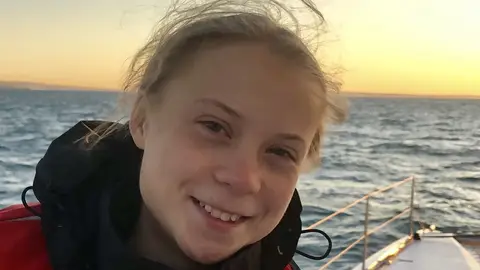 Greta Thunberg llega a Lisboa tras 21 días de navegación Greta Thunberg llega a Lisboa tras 21 días de navegación