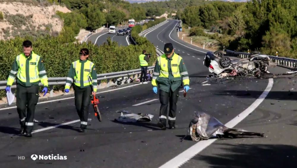 Un kamikaze provoca un accidente múltiple con dos muertos en la A-7, a la altura de Alicante