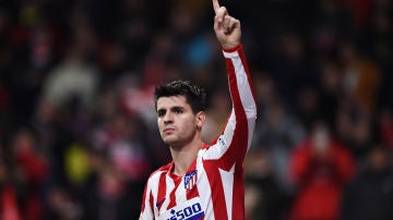 Morata celebra un gol 