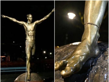 Aparece ahorcada la estatua de Ibrahimovic en Suecia