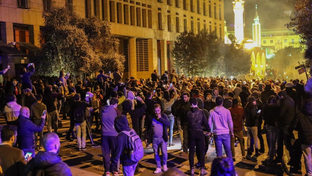 Manifestación en Beirut