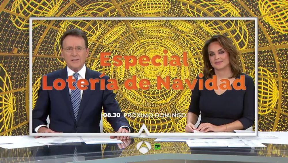 Matías Prats y Mónica Carrillo informarán en el ‘Especial Lotería de Navidad' a partir de las 8:30 horas