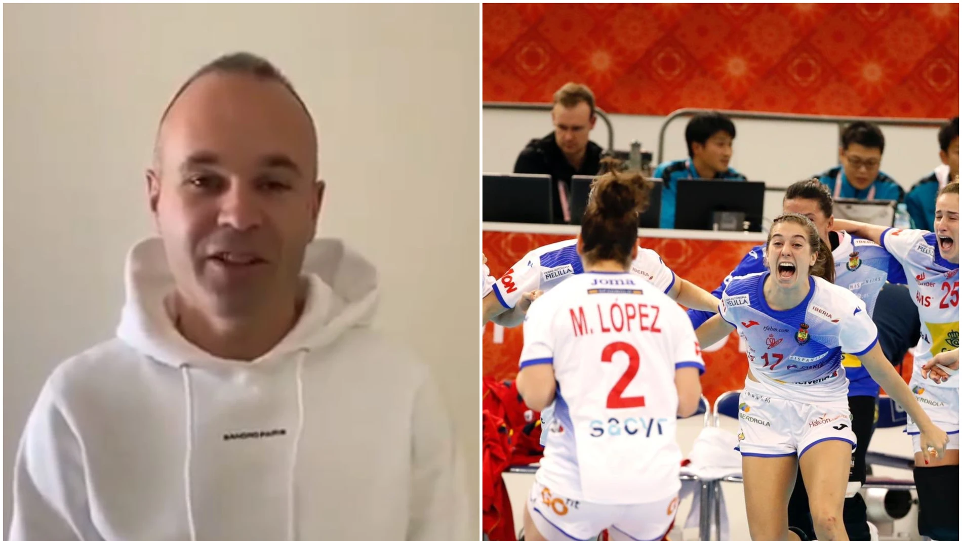 El mensaje de ánimo de Iniesta a las 'Guerreras' El mensaje de ánimo de Iniesta a las 'Guerreras'