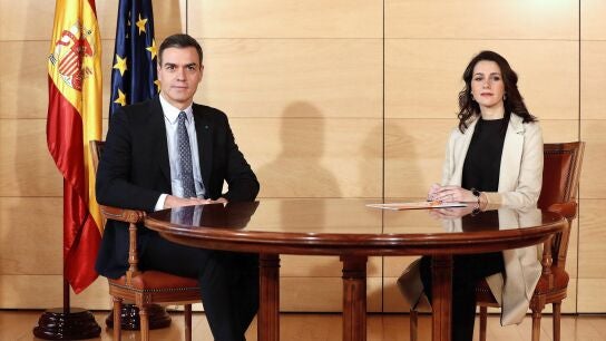 Reuni&oacute;n entre S&aacute;nchez y Arrimadas para hablar de la investidura