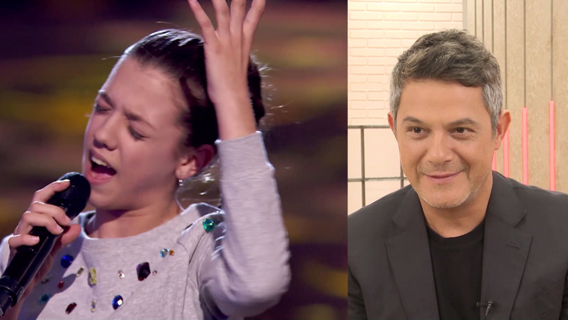 La reacci&oacute;n de Alejandro Sanz a la actuaci&oacute;n de Patricia Garc&iacute;a cantando 'A que no me dejas' en 'La Voz Kids'