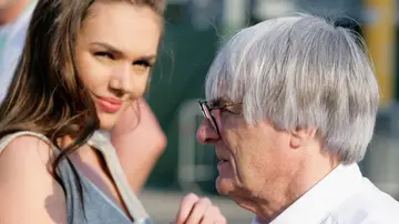 Bernie Ecclestone, junto a su hija