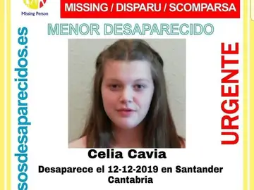 Imagen de la menor desaparecida en Santander Imagen de la menor desaparecida en Santander