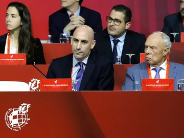 Luis Rubiales durante la asamblea de la RFEF Luis Rubiales durante la asamblea de la RFEF