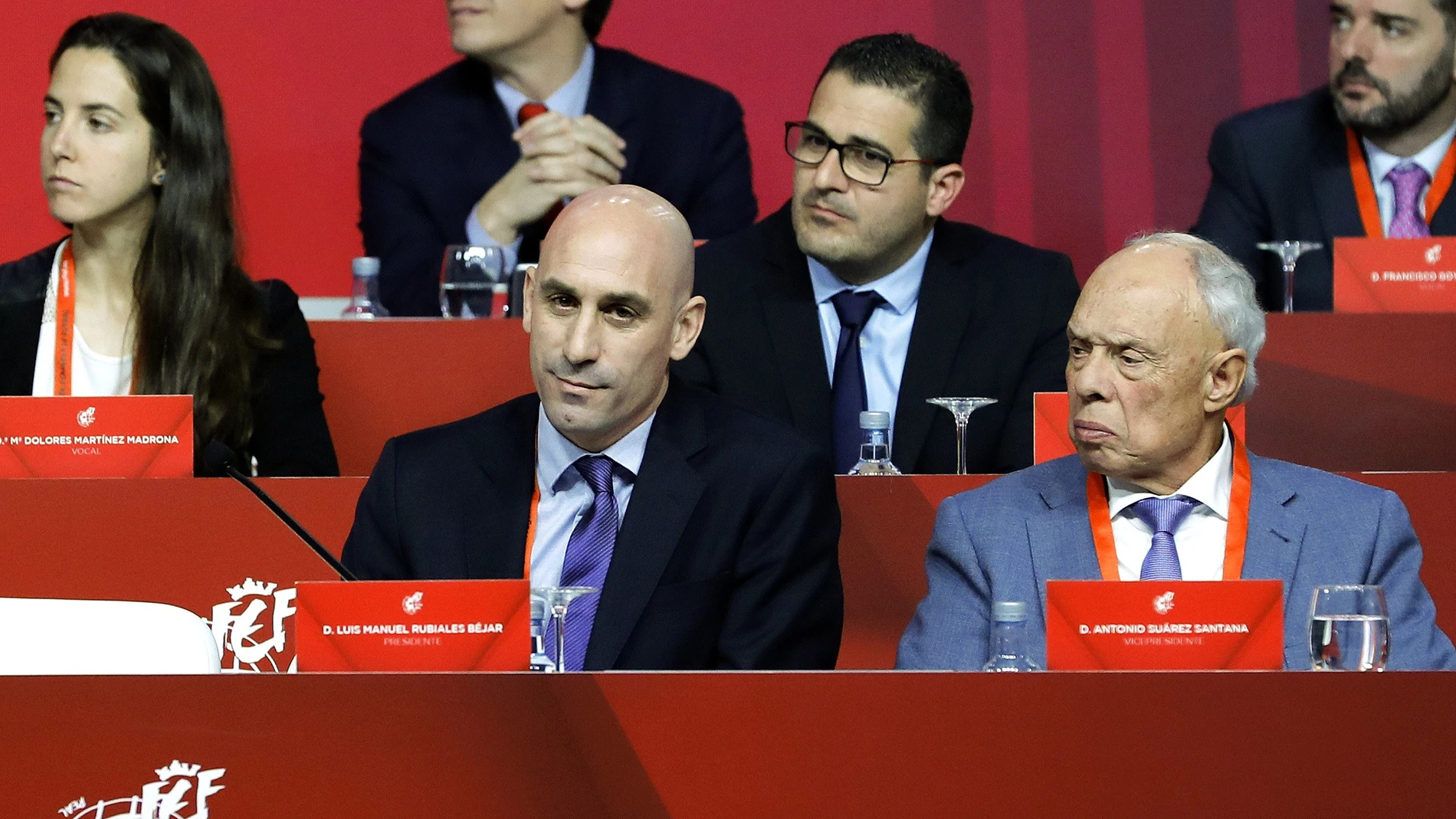 Luis Rubiales durante la asamblea de la RFEF Luis Rubiales durante la asamblea de la RFEF
