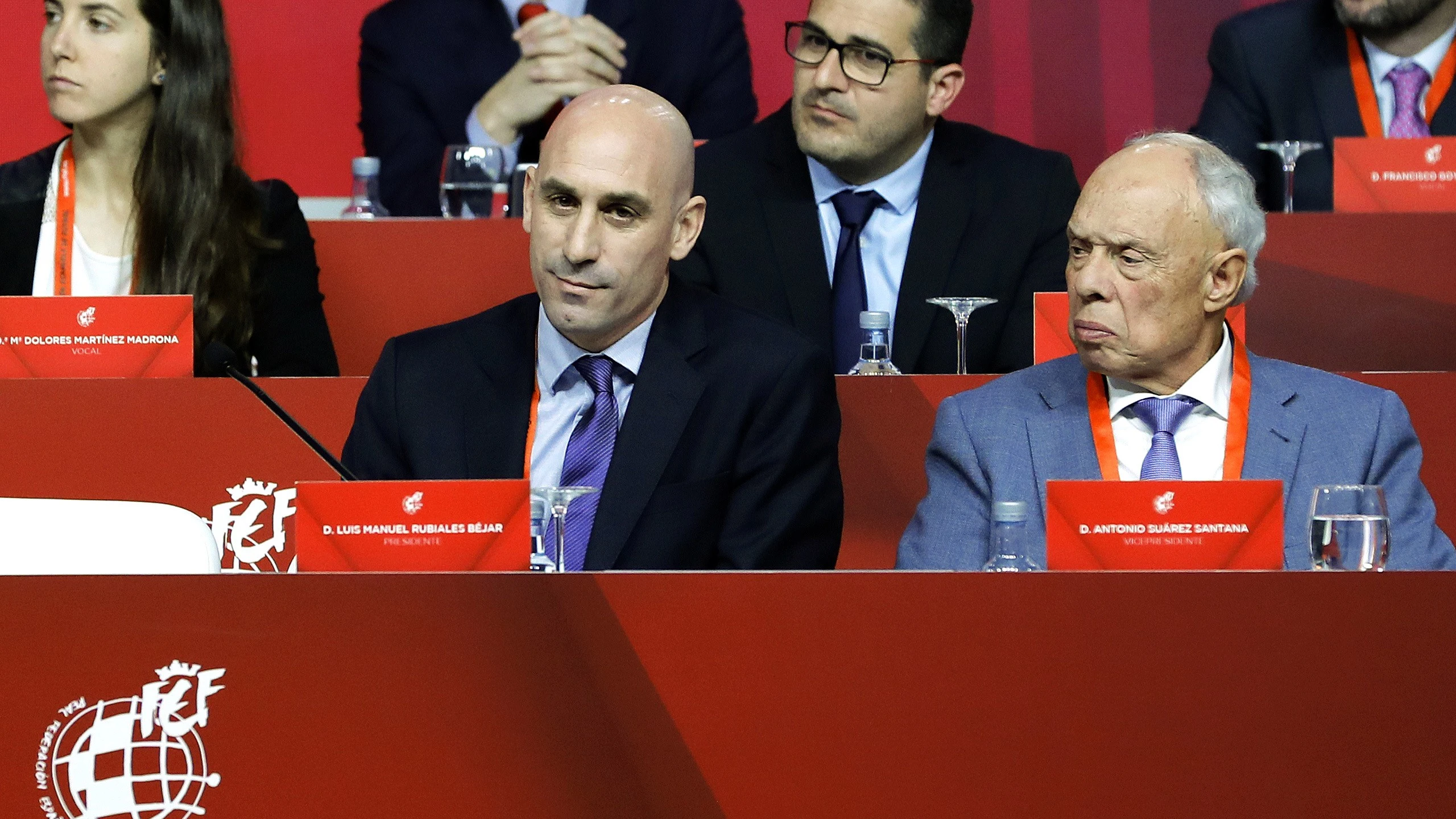 Luis Rubiales durante la asamblea de la RFEF Luis Rubiales durante la asamblea de la RFEF