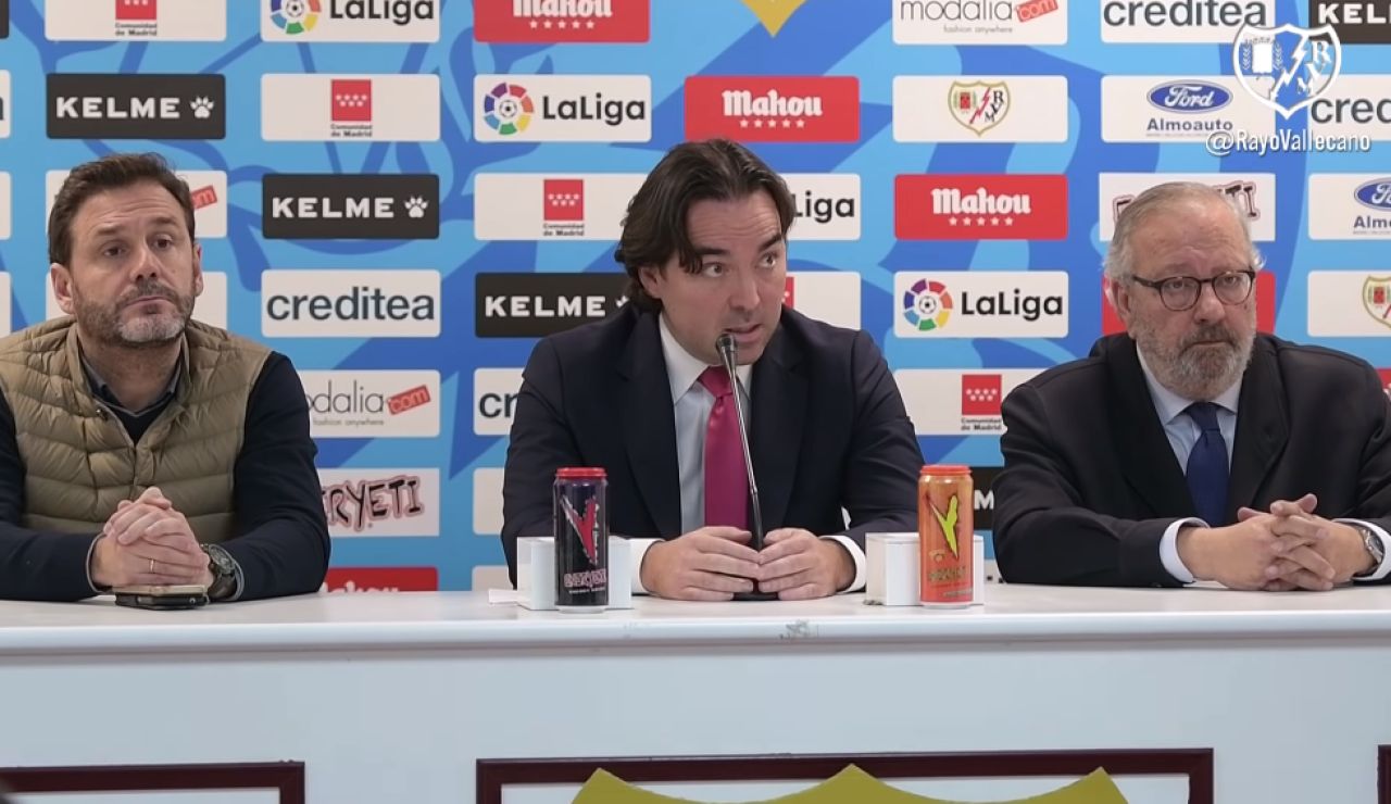 Raúl Martín Presa durante la comparecencia tras el Rayo-Albacete Raúl Martín Presa durante la comparecencia tras el Rayo-Albacete