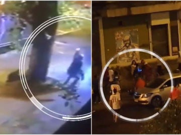 el momento exacto en el que asesinan a tiros a un joven en Uruguay
