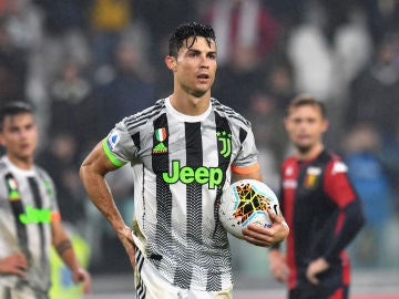 Cristiano Ronaldo durante un partido en la Juventus esta temporada