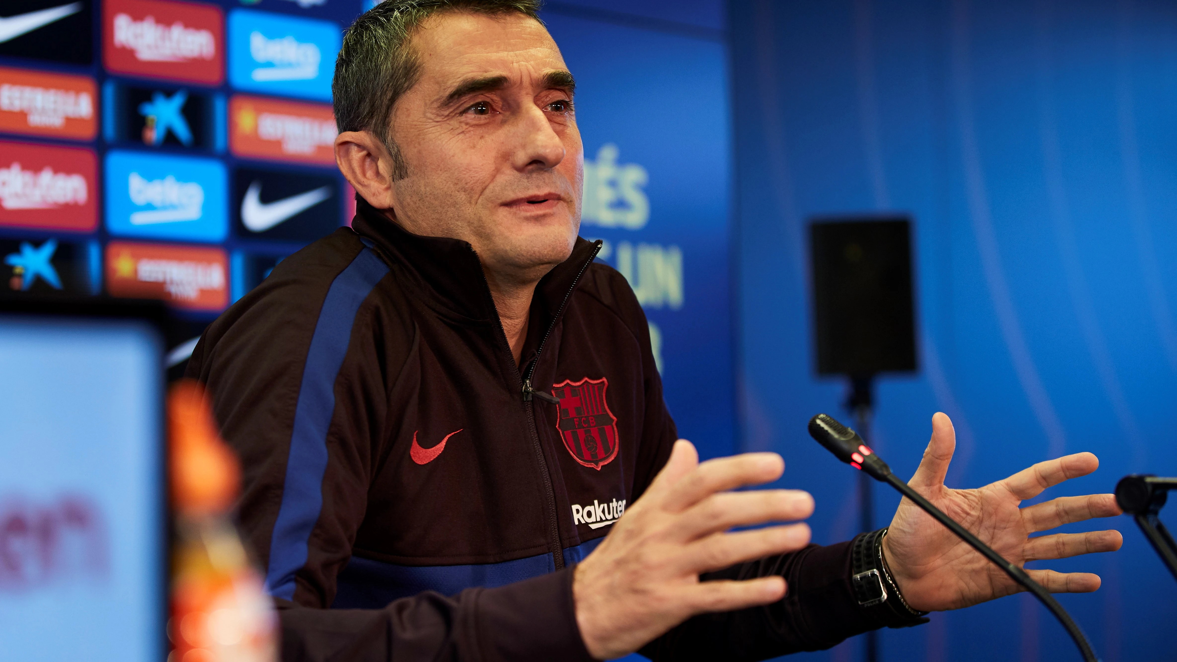 Ernesto Valverde en rueda de prensa 