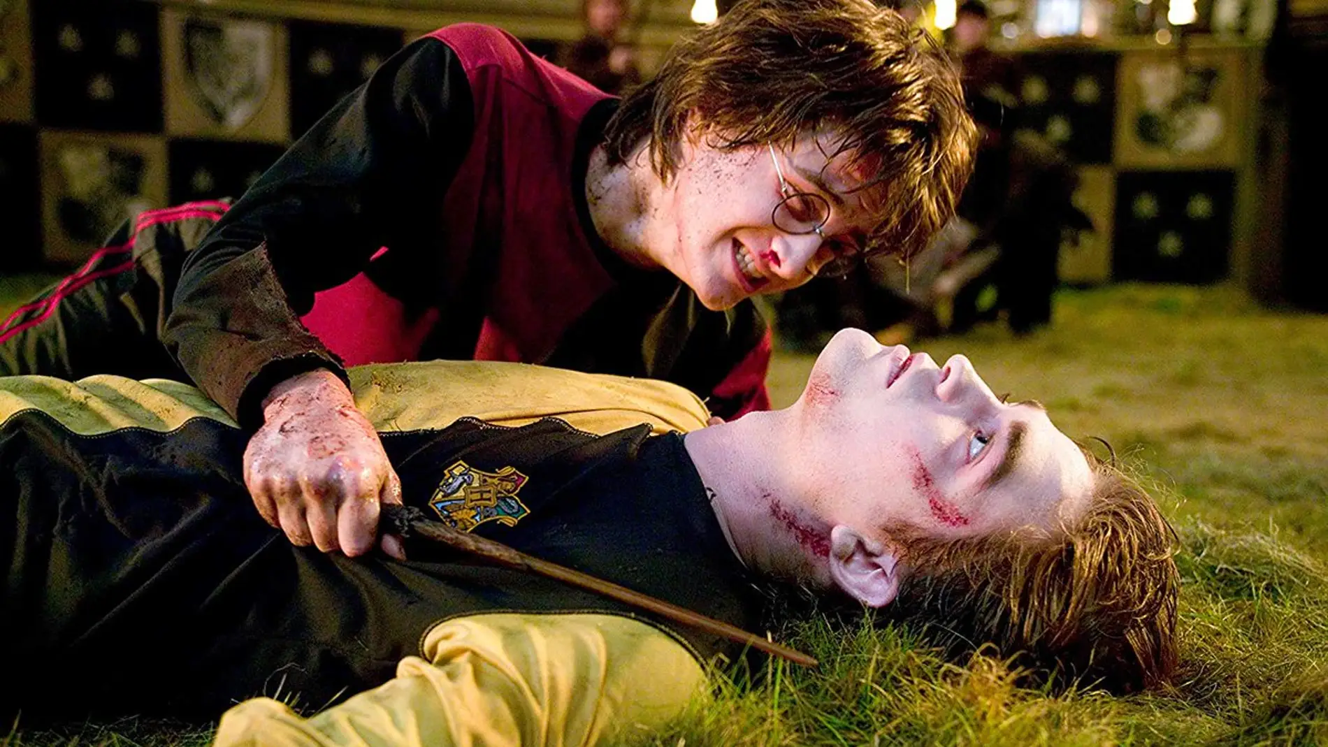 Harry Potter y Cedric Diggory en 'El Cáliz de Fuego'