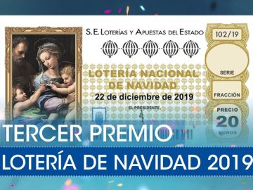 Lotería de Navidad 2019: Tercer premio del sorteo extraordinario de Navidad