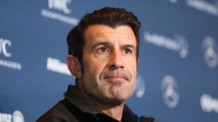 Luis Figo en un acto en M&oacute;naco