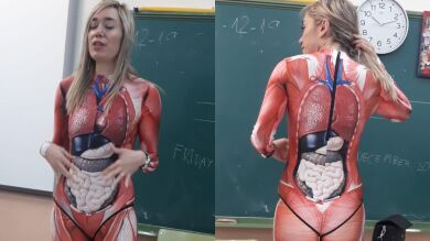 Verónica, la profesora que utilizó un disfraz para explicar la anatomía humana