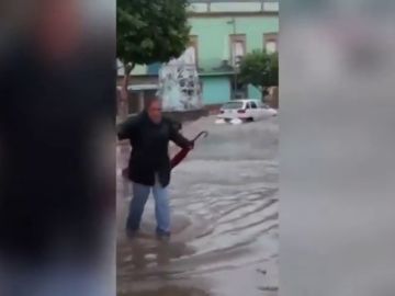 La borrasca 'Elsa' causa destrozos en el municipio de Nerva en Huelva