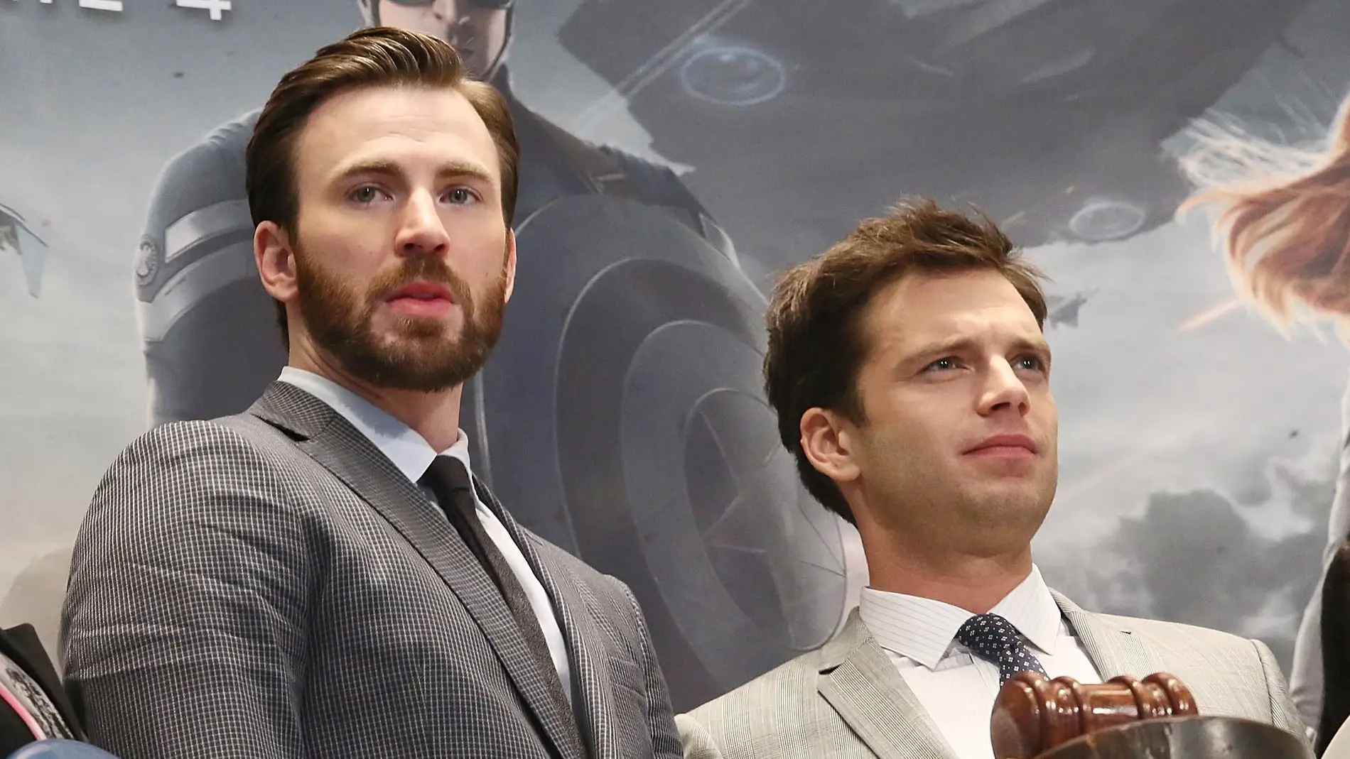 Chris Evans (Capitán América) y Sebastian Stan (Soldado de invierno)