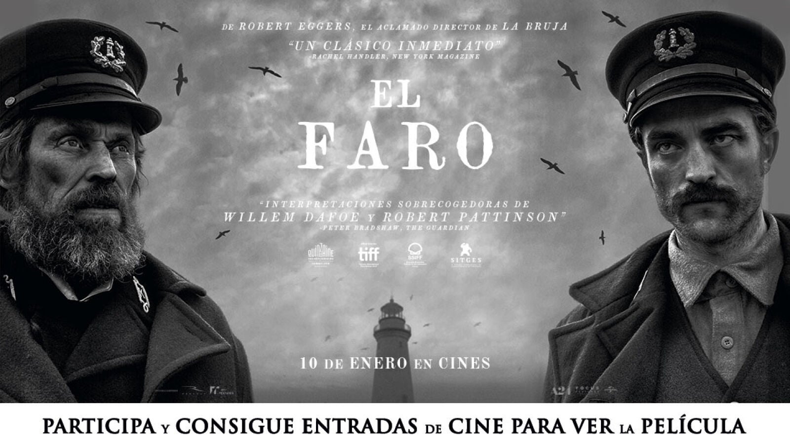 CONCURSO: Consigue una entrada doble para ver 'El Faro', la nueva película de Robert Pattinson, en cines