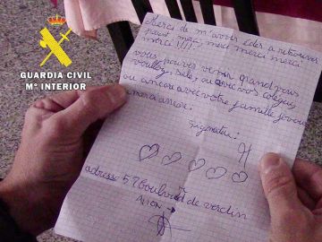 La carta de un niño a la Guardia Civil tras salvarle