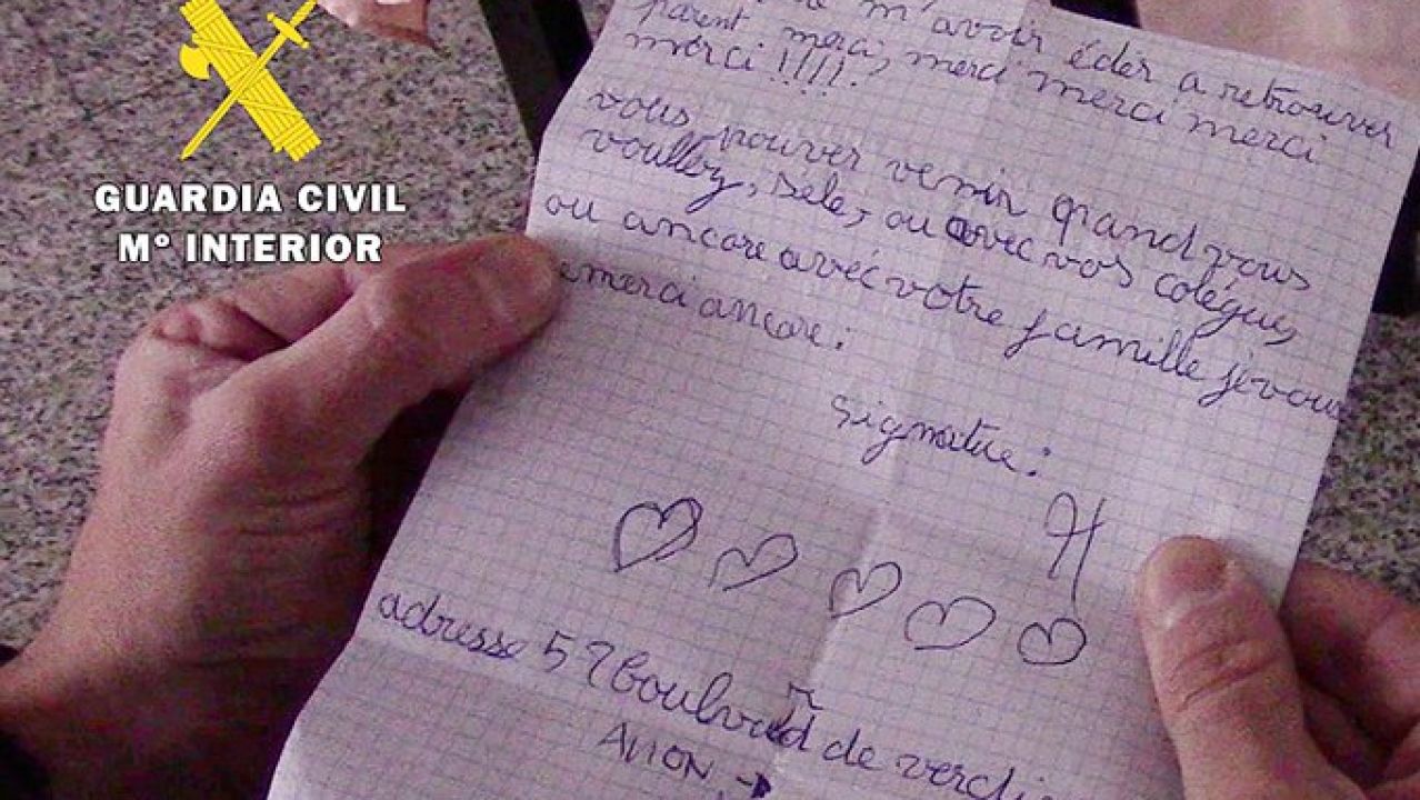 La carta de agradecimiento de un niño que fue auxiliado 