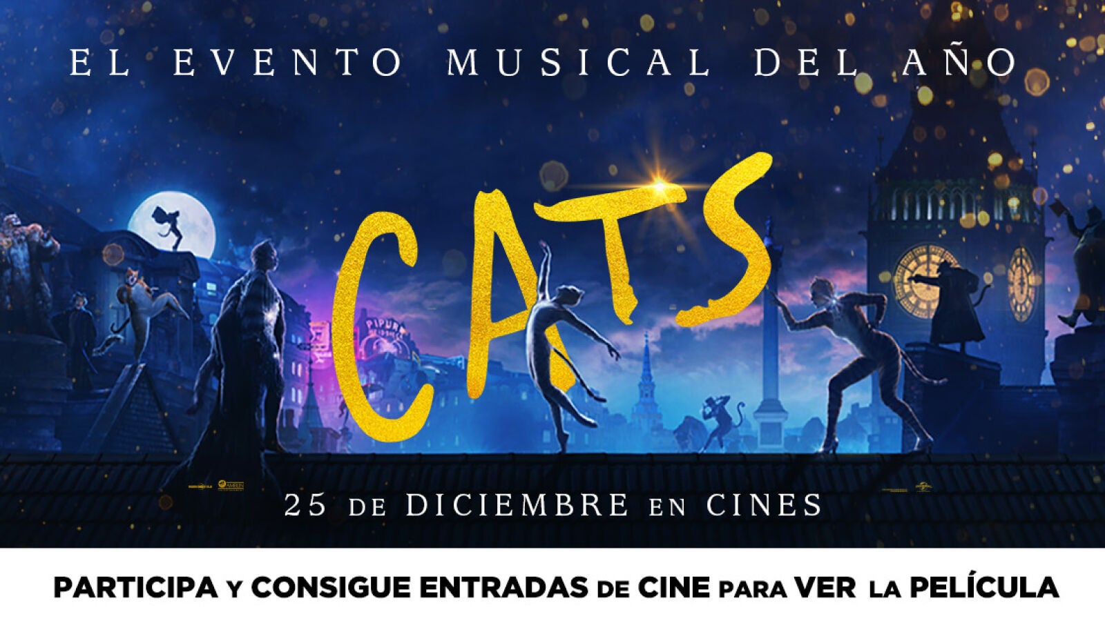 CONCURSO: Consigue una entrada doble para ver 'Cats' en cines
