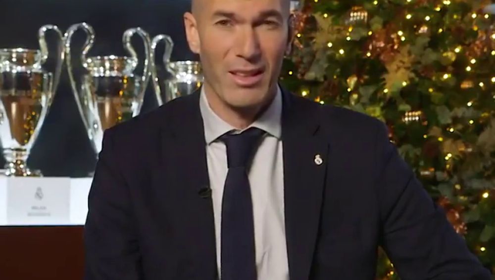 Zidane, en el mensaje navideño del Real Madrid: "No voy a pedir mucho más porque estamos todos muy enchufados"