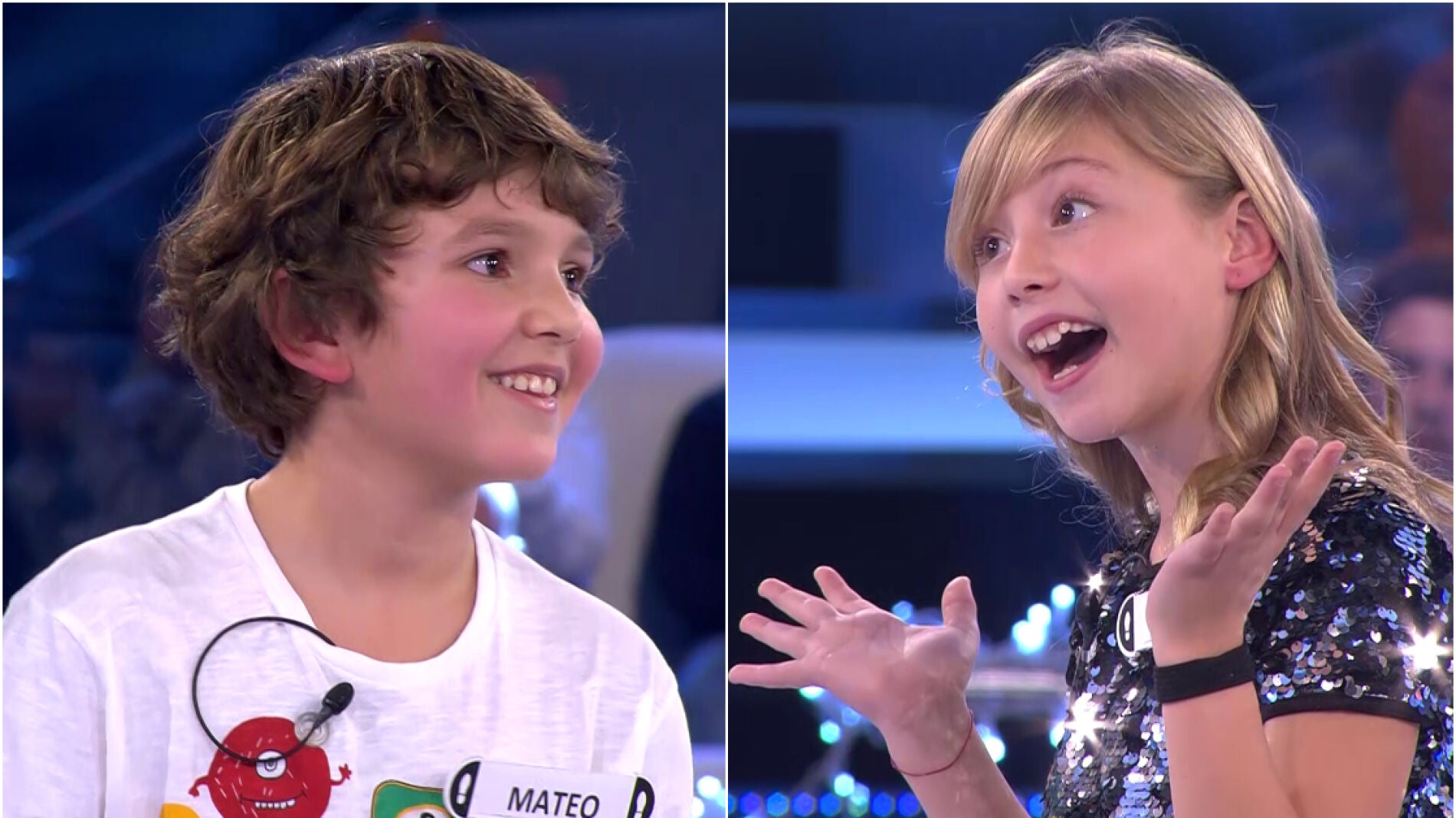 Mateo e Ivet, los más felices del especial Nochebuena con niños de '¡Ahora caigo!'