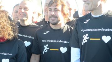 Alonso participa en la carrera solidaria de su fundación 