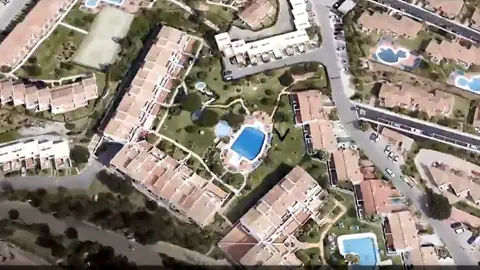 Imagen aérea de la piscina donde fallecieron ahogadas este martes tres personas Imagen aérea de la piscina donde fallecieron ahogadas este martes tres personas