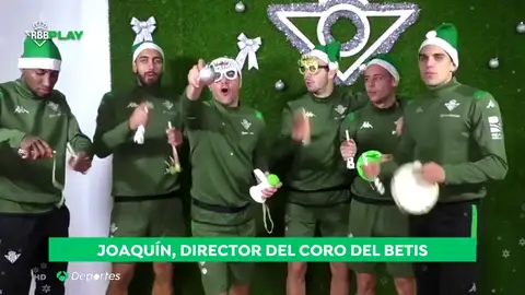 Joaquín lidera la divertida felicitación navideña del Real Betis Joaquín lidera la divertida felicitación navideña del Real Betis