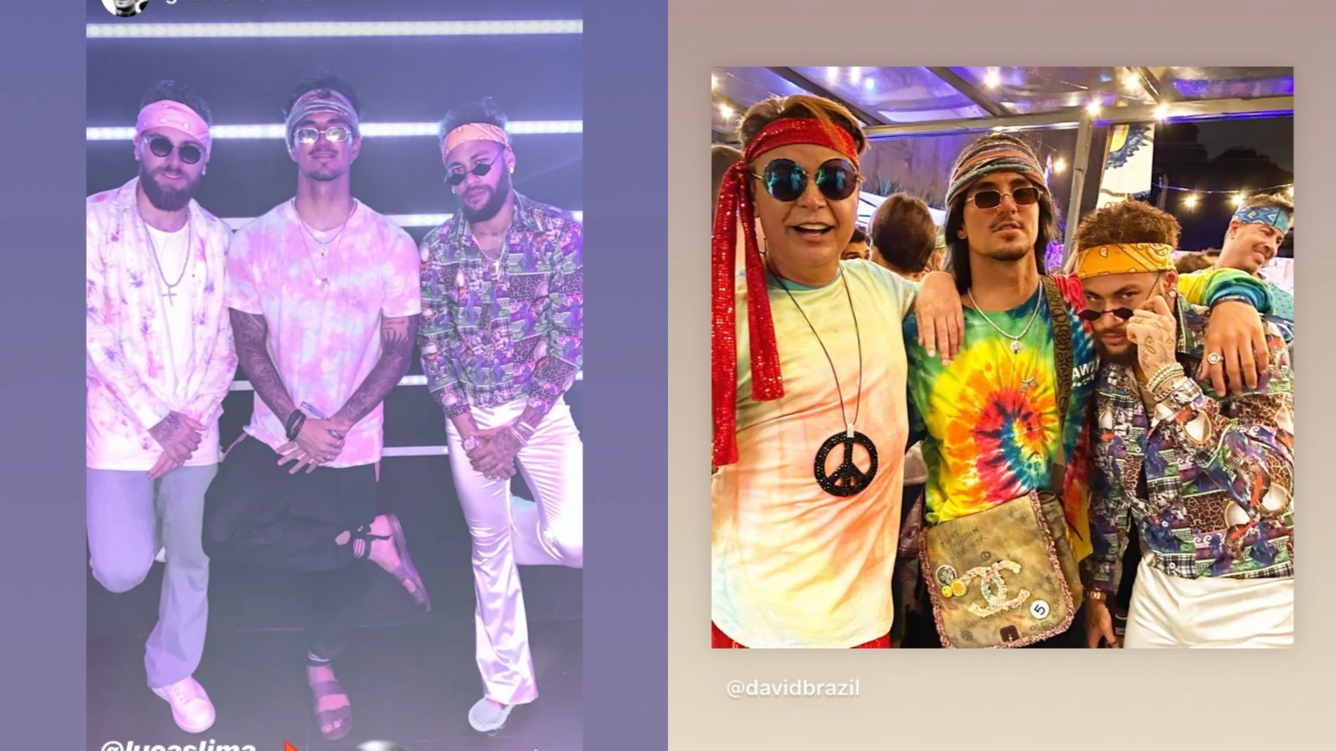 Neymar en su particular fiesta 'hippie' Neymar en su particular fiesta 'hippie'