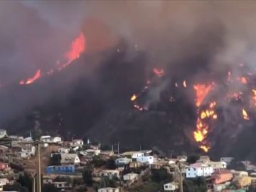 Un incendio forestal arrasa decenas de viviendas en Chile
