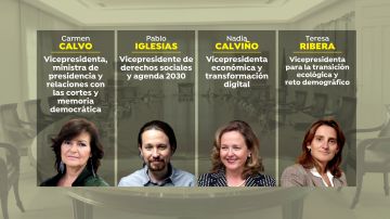 Las cuatro vicepresidencias del Gobierno de Sánchez