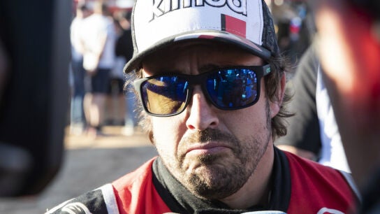 Fernando Alonso, tras una etapa del Dakar